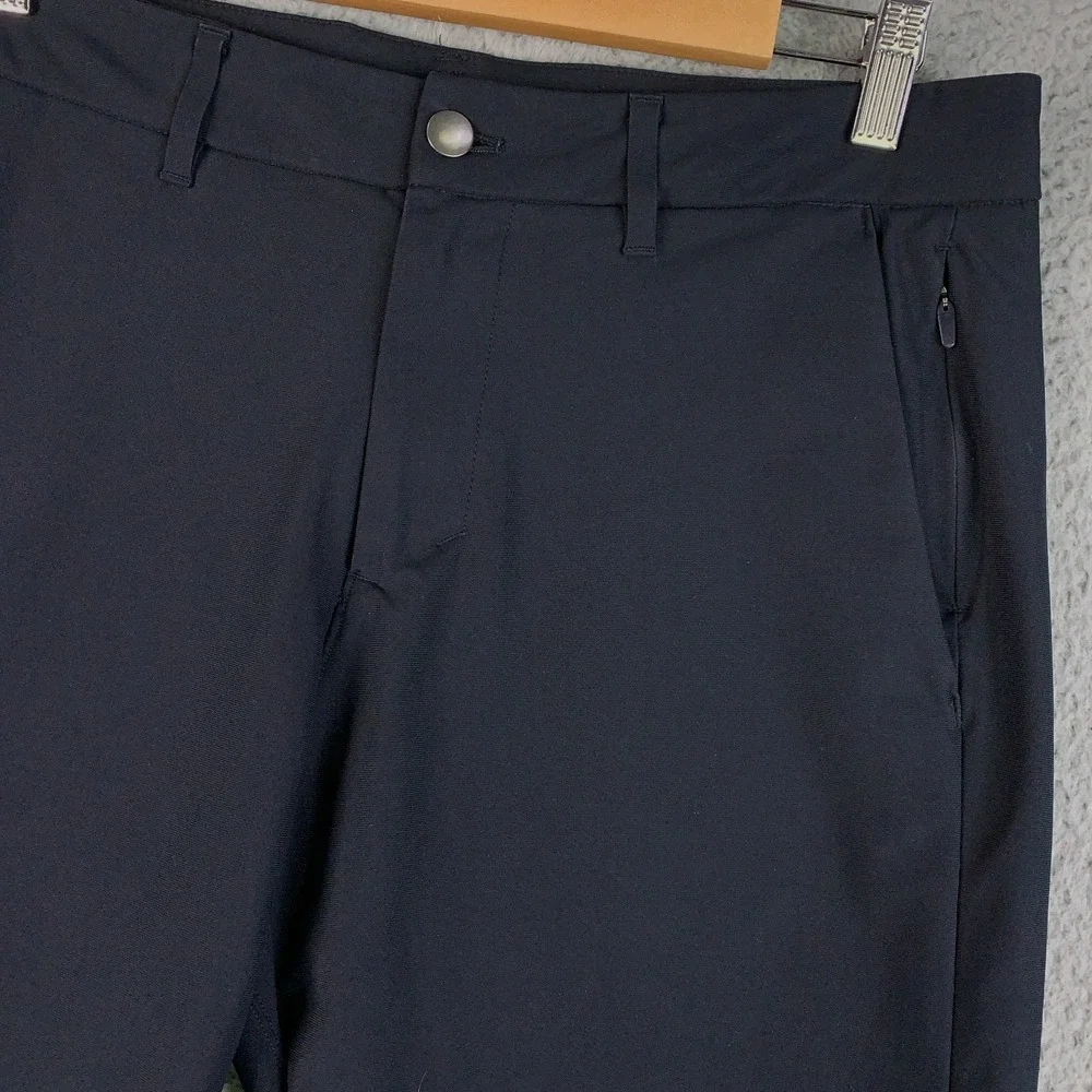 Lululemon Commission Pant Mens 31 x 31 Black Warpstreme Slim Tapered Fit Preppy